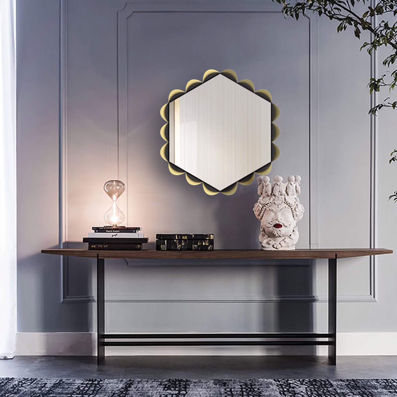 Fioriere sospese in metallo nero 31x31x70 cm | Maisons du Monde