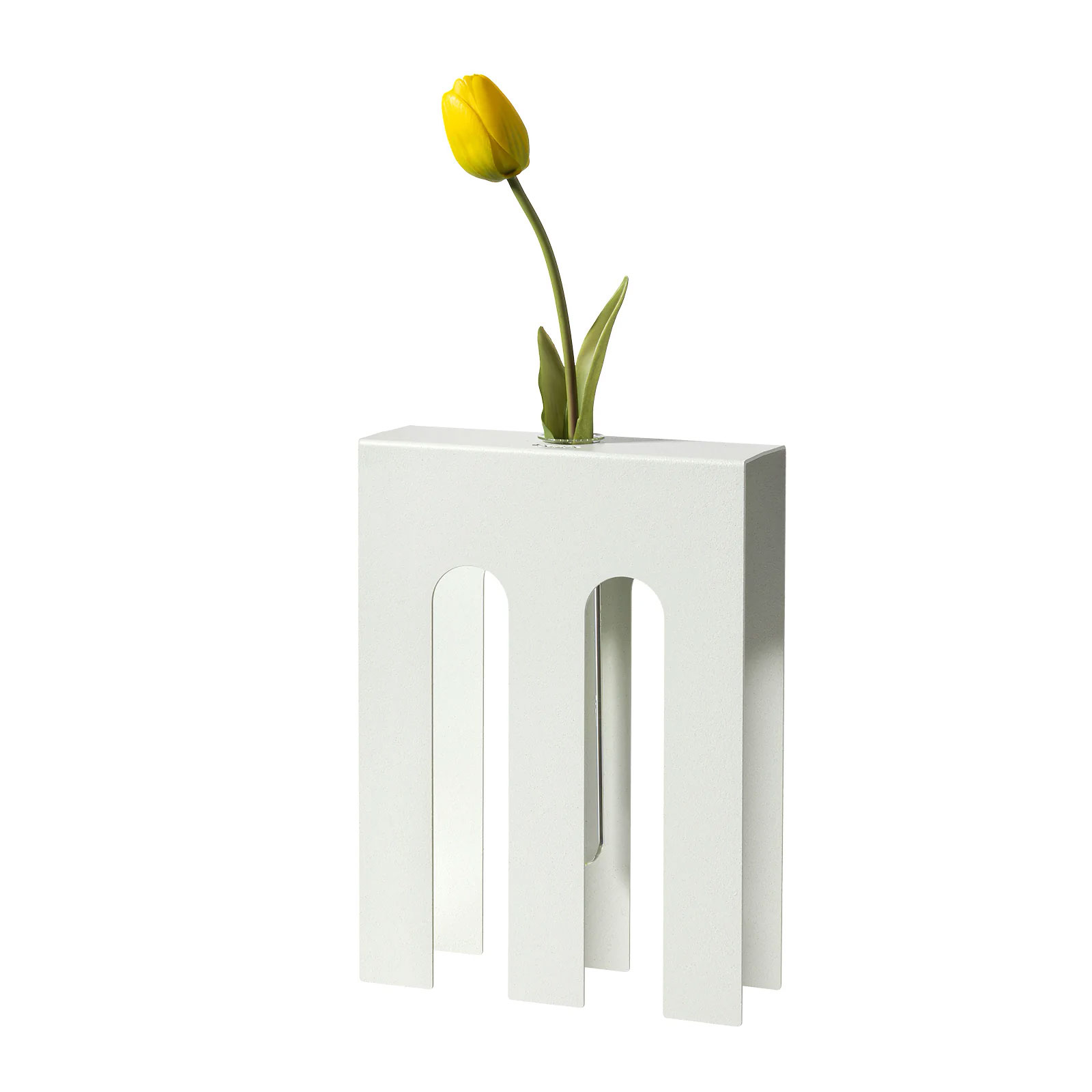 Vaso da fiori alto in plastica conico, decorazione per boccioli