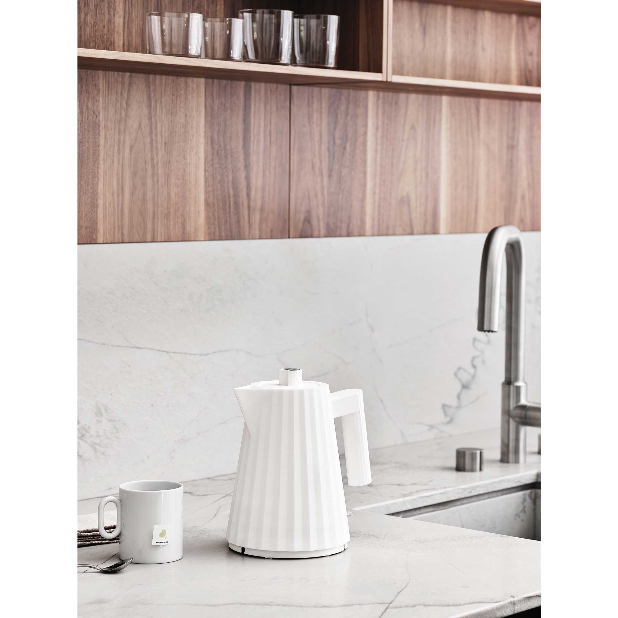 SMAPP Bollitore Elettrico 443.1 Bianco - Acciaio Inox, 2200W, Senza Fili, Spegnimento Automatico