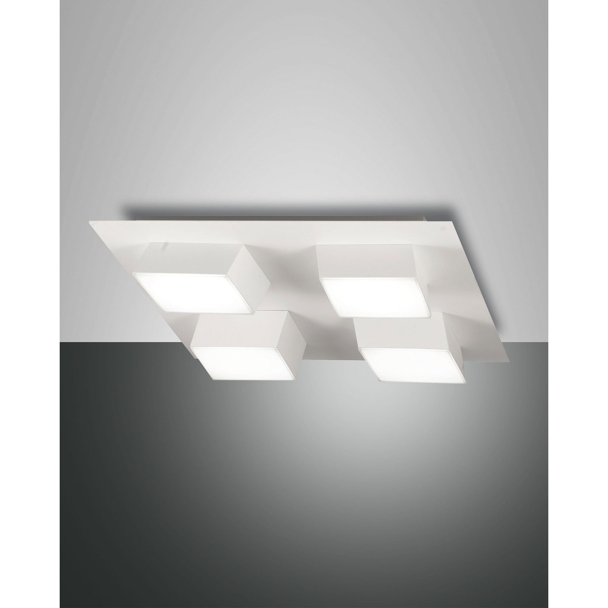 Applique e plafoniera 4 luci in legno e metallo stile Industrial