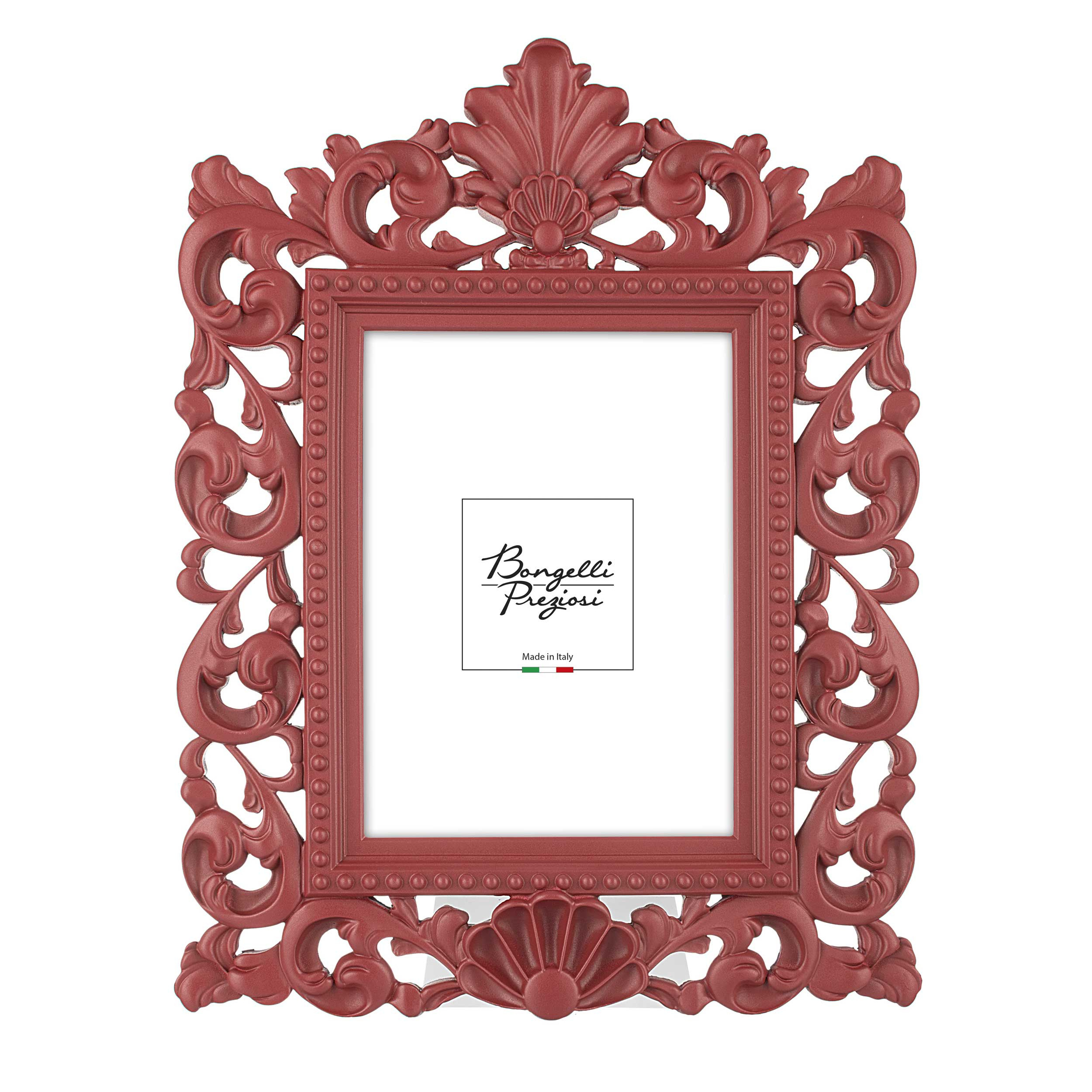 Cornice Portafoto Fatta A Mano 10,2x15,2 Cm - Stile Moresco Indaco E Osso - Bohémien Chic - Da Tavolo O Da Parete - Blu