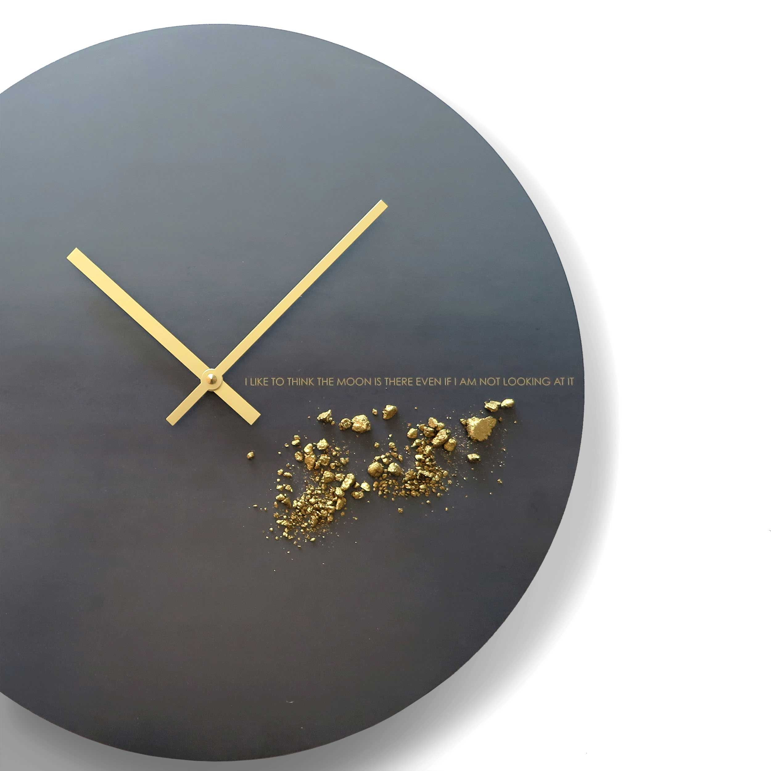 Orologio da Taschino al Quarzo per Uomo con Quadrante Nero e Catena Or
