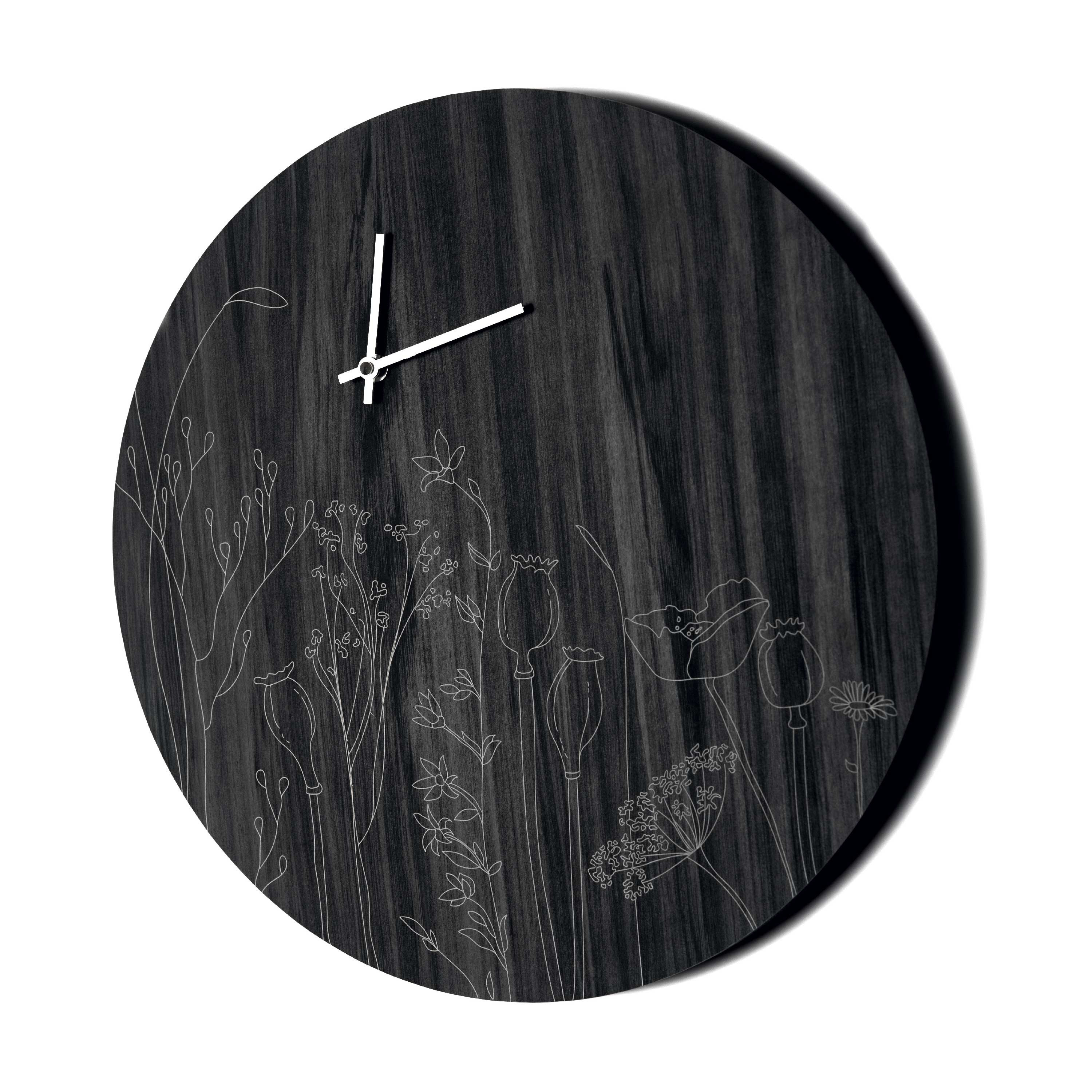 Orologio in legno da parete rotondo verde 40cm - 9D4F