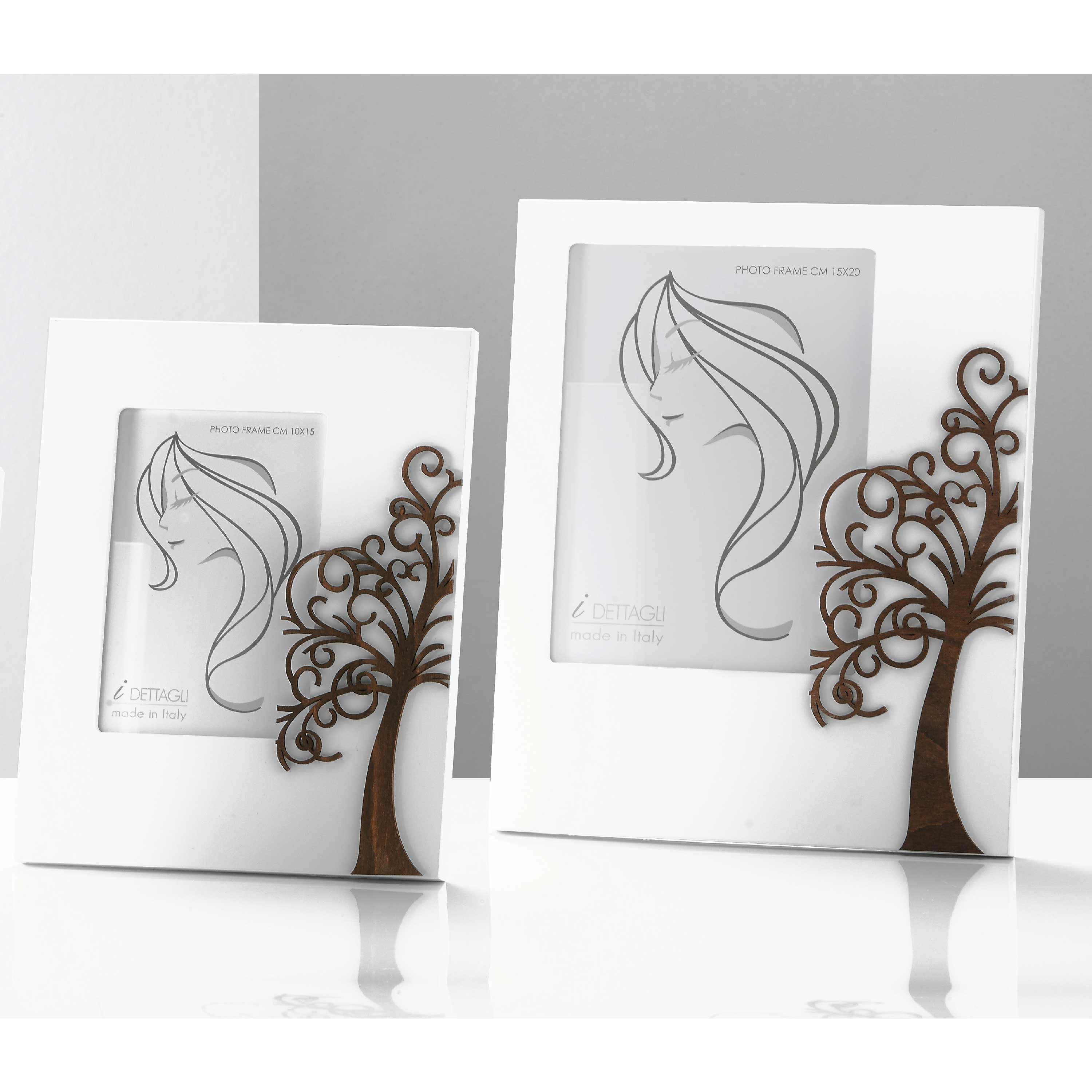 Portafoto In Legno Walther Design Dreams: Cubo Con Clip Metallica, Formato 15x20 Cm, Colore Marrone Naturale - 4