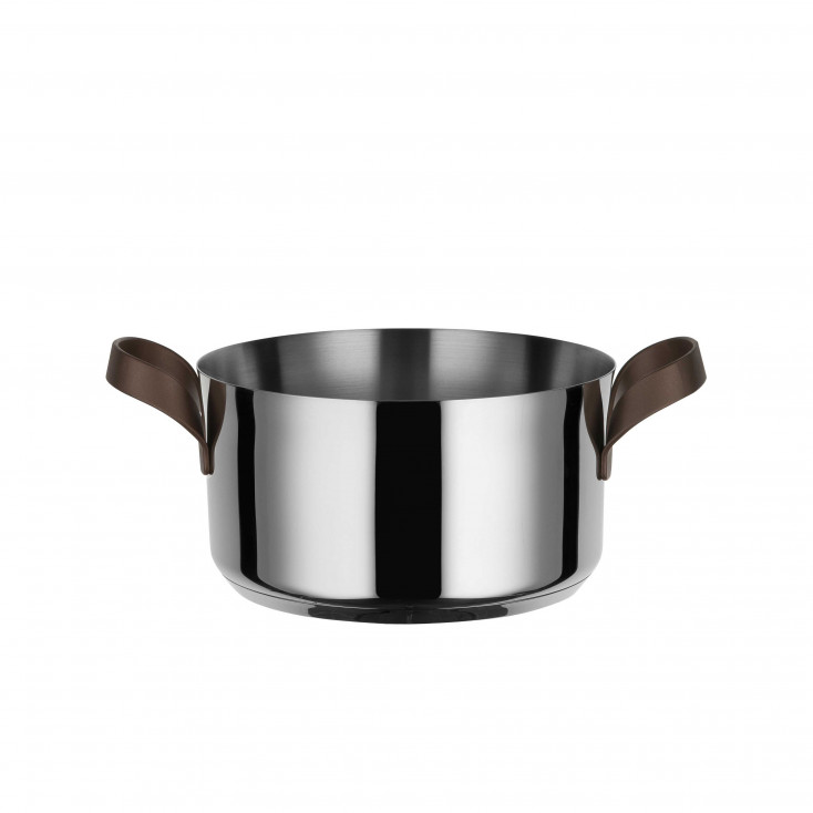 Casseruola a due manici in acciaio inossidabile con fondo magnetico diametro 20"