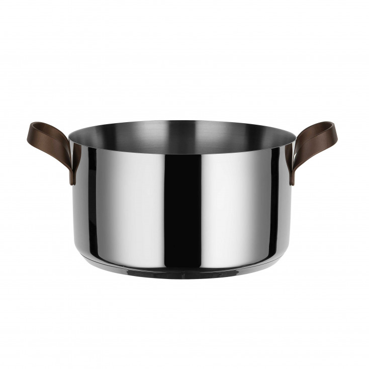 Casseruola a due manici in acciaio inossidabile con fondo magnetico diametro 24"