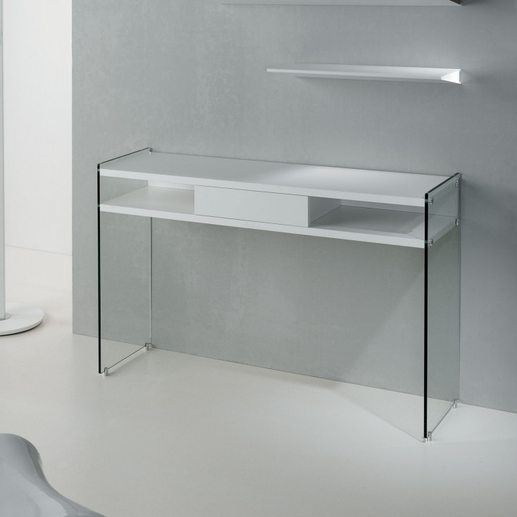 Consolle per ingresso moderna in legno con cassetto