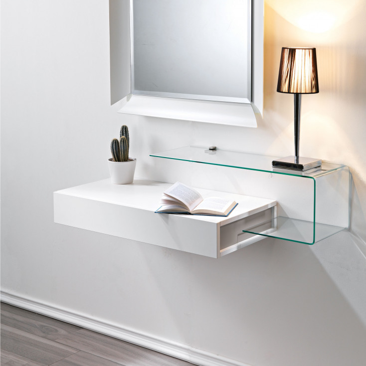 Console da ingresso con contenitore con 1 cassetto