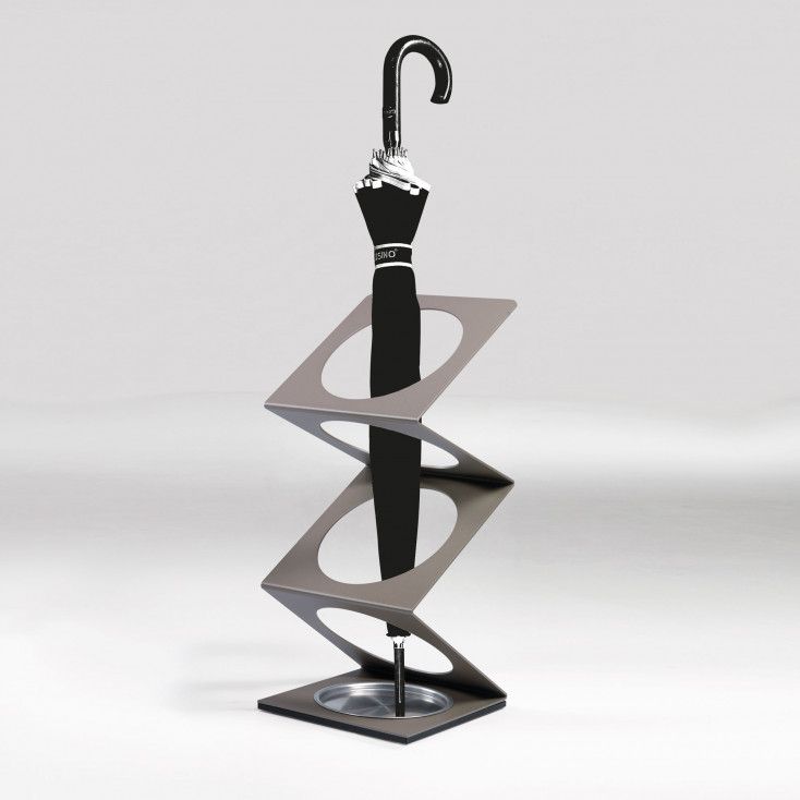 Portaombrelli moderno in acciaio sabbiato