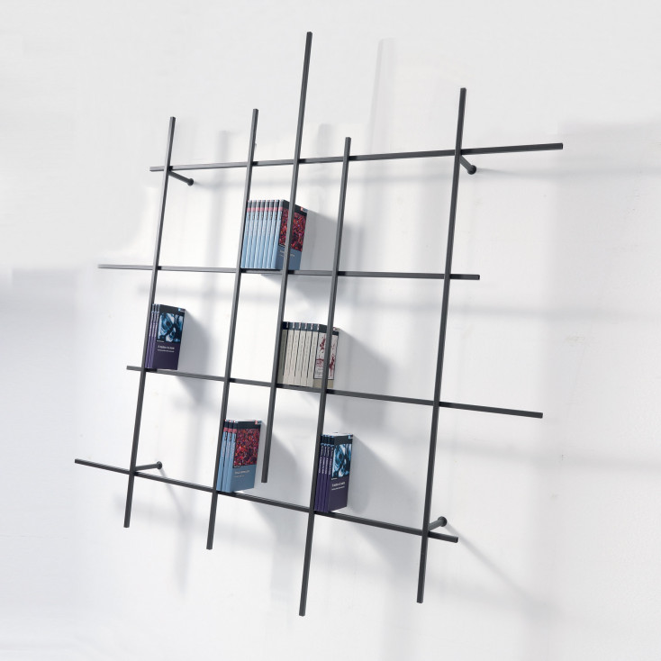 Libreria da parete tubolare grande di design moderno e minimalista