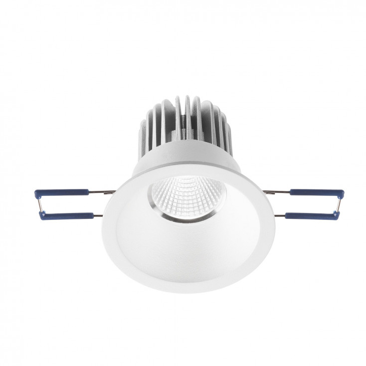 Faretto da incasso rotondo con struttura in metallo e lampada a LED