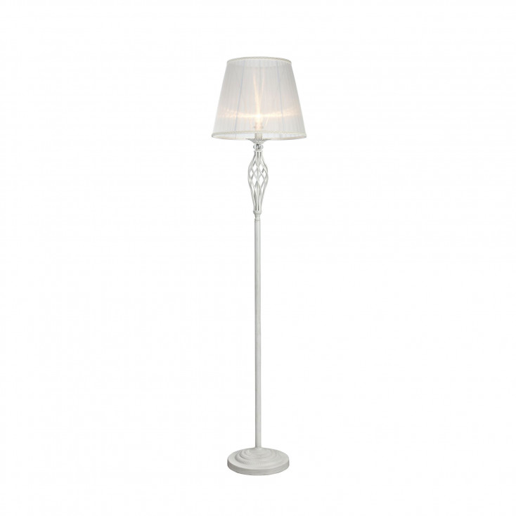 Lampada da Terra in stile classico con paralume in tessuto