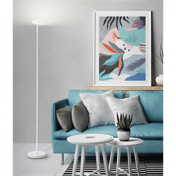 Piantana a LED con diffusore orientabile design moderno in metallo