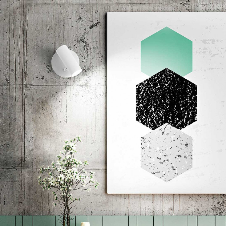 Faretto a LED singolo design moderno in metallo con interruttore