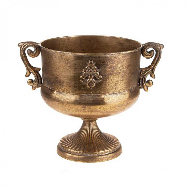 Secchiello per ghiaccio per bottiglie di champagne in metallo con intarsi