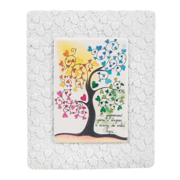 Bomboniera Vari Eventi - Quadretto piccolo con albero della vita colorato