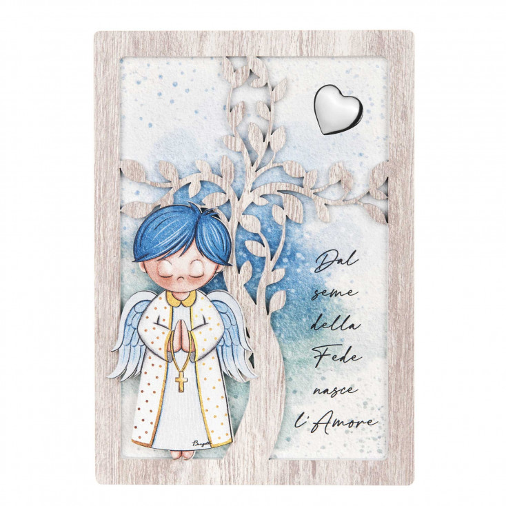 Bomboniera Comunione - Angeli dei Sogni con il cuore Maschio