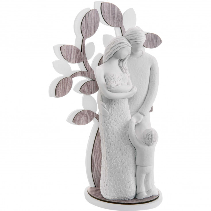 Scultura da tavolo grande con raffigurazione della famiglia abbracciata