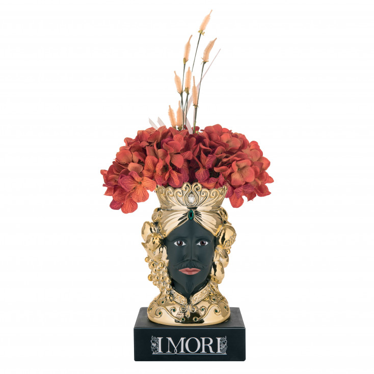 Testa di moro maschile in stile moderno decorata a mano