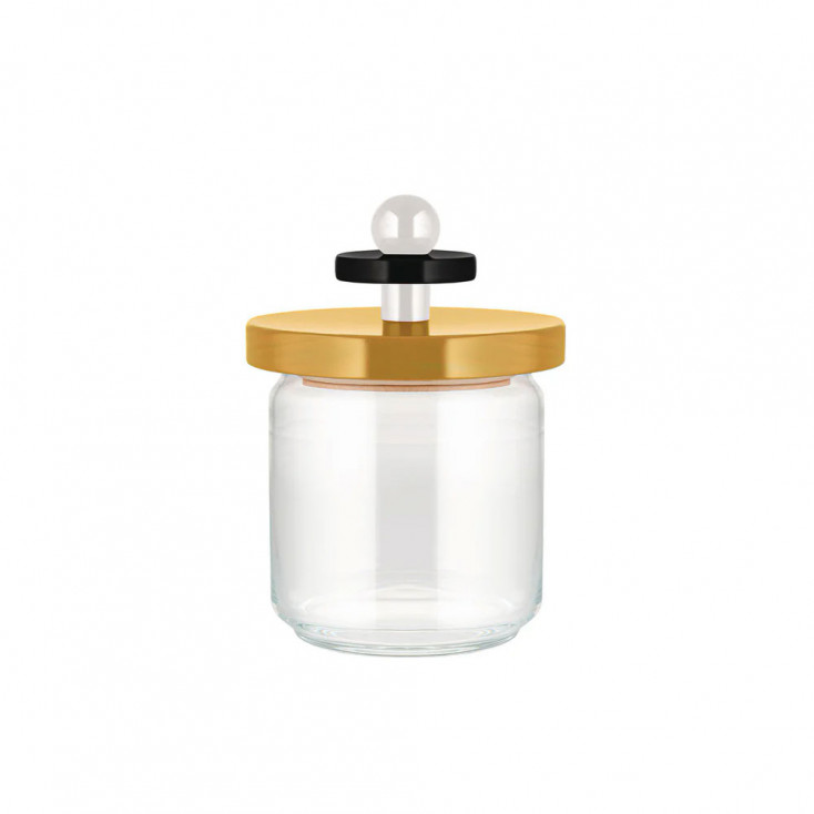 Barattolo in vetro con coperchio in legno