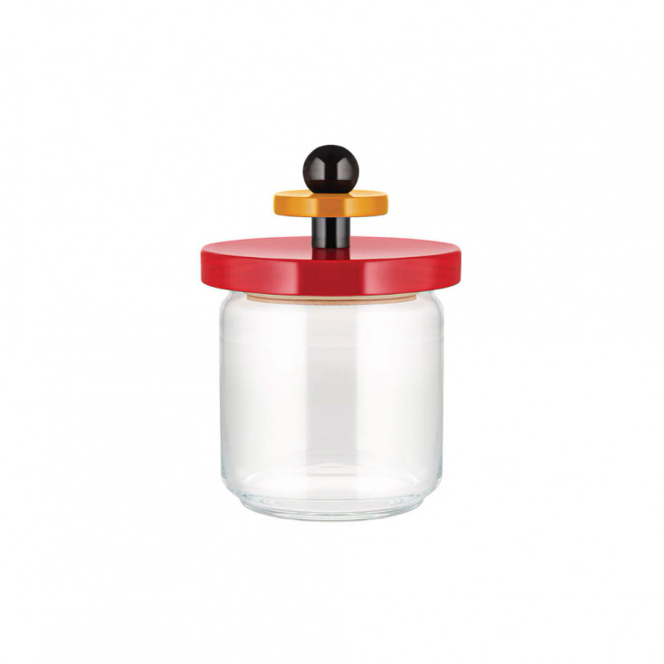 Barattolo in vetro con coperchio in legno