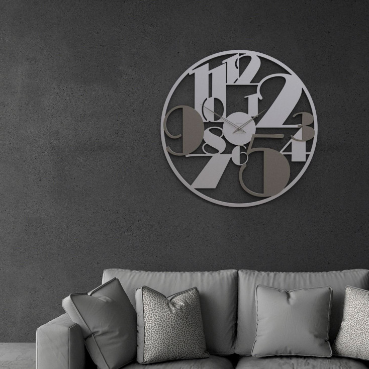 Orologio da parete in legno dal design moderno lancette in alluminio