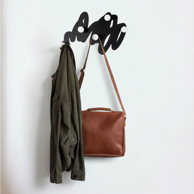 Appendiabiti da parete in metallo dal design moderno