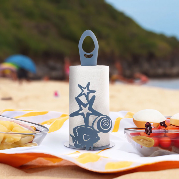 Porta rotolo di carta da tavolo per cucina con fantasia marina