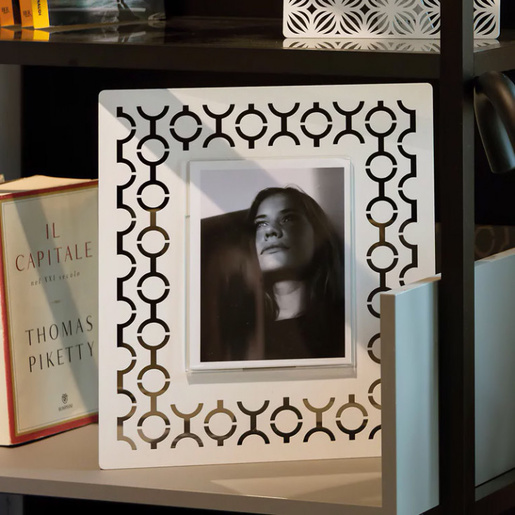 Cornice Portafoto Andiker Quadrata 10x15 Cm – Nero Opaco – Da Tavolo O Parete – Moderna Ed Elegante