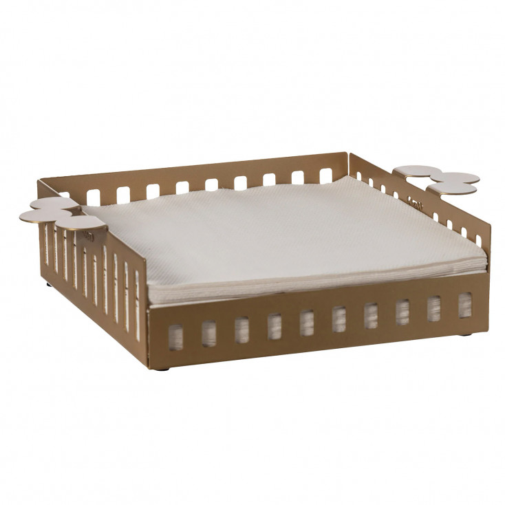 Portatovaglioli grande in metallo dal design moderno ed elegante