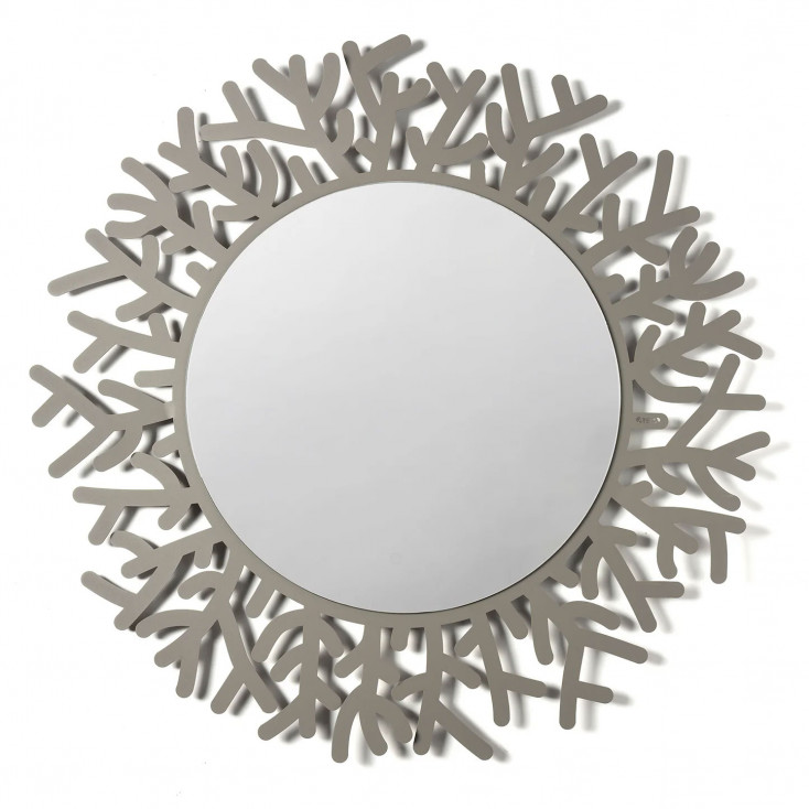 Specchio da parete rotondo in metallo dal design moderno