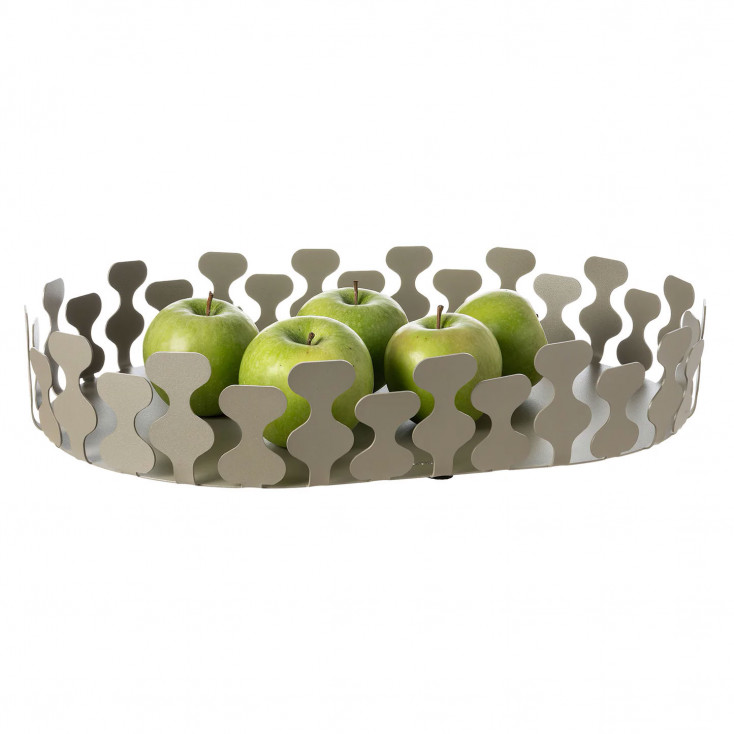 Vassoio moderno rettangolare in metallo