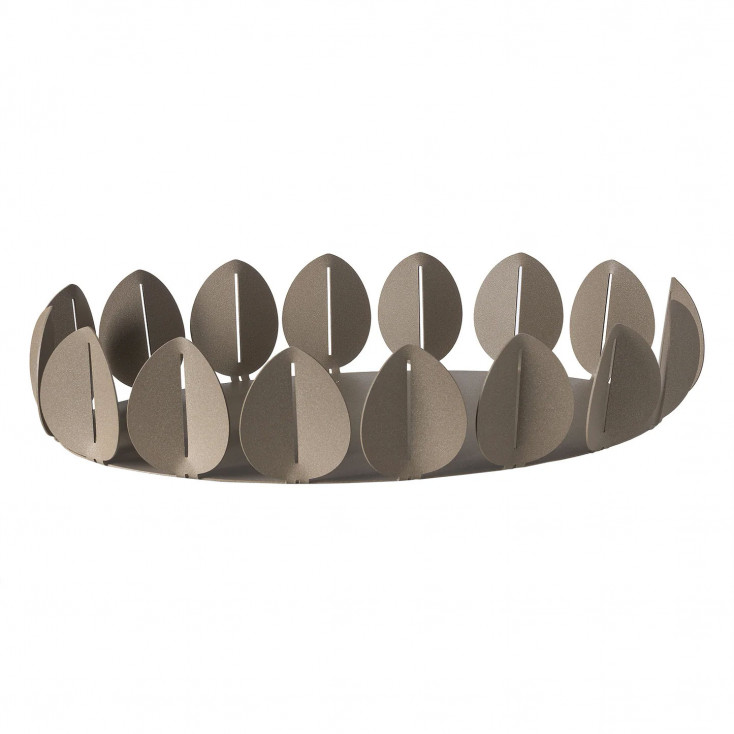 Vassoio ovale in metallo dal design moderno