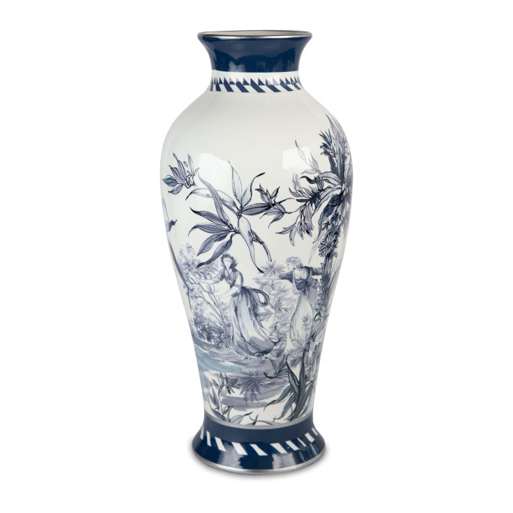 Vaso da interni in porcellana dal design classico