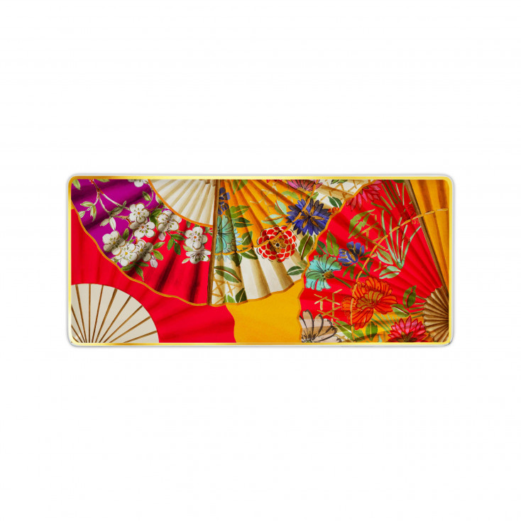 Vassoio rettangolare piccolo in porcellana dal design moderno ed elegante