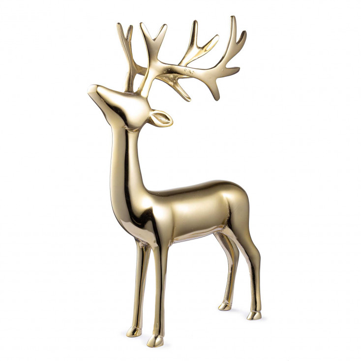 Decorazione natalizia con renna in alluminio