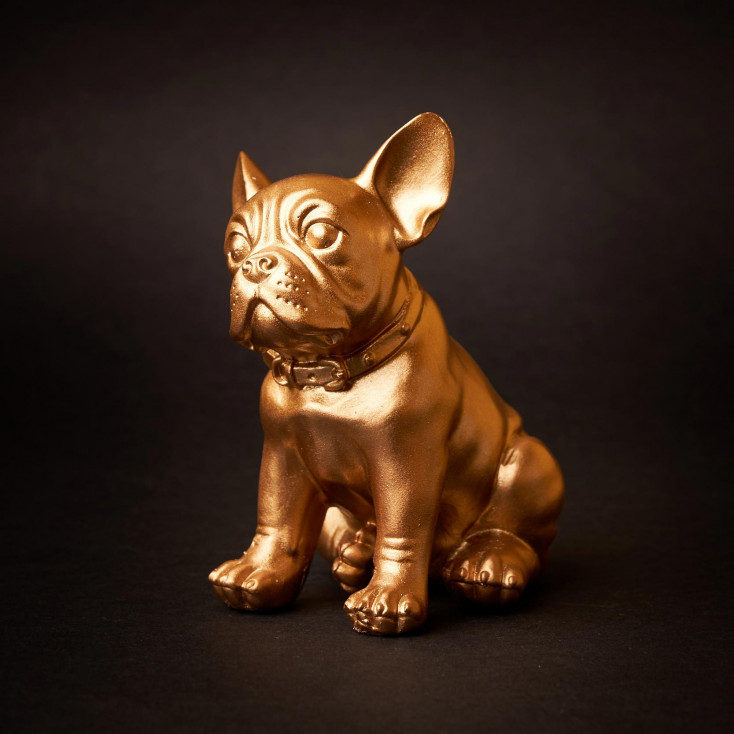 Scultura da tavolo piccola con cane Ruggiero