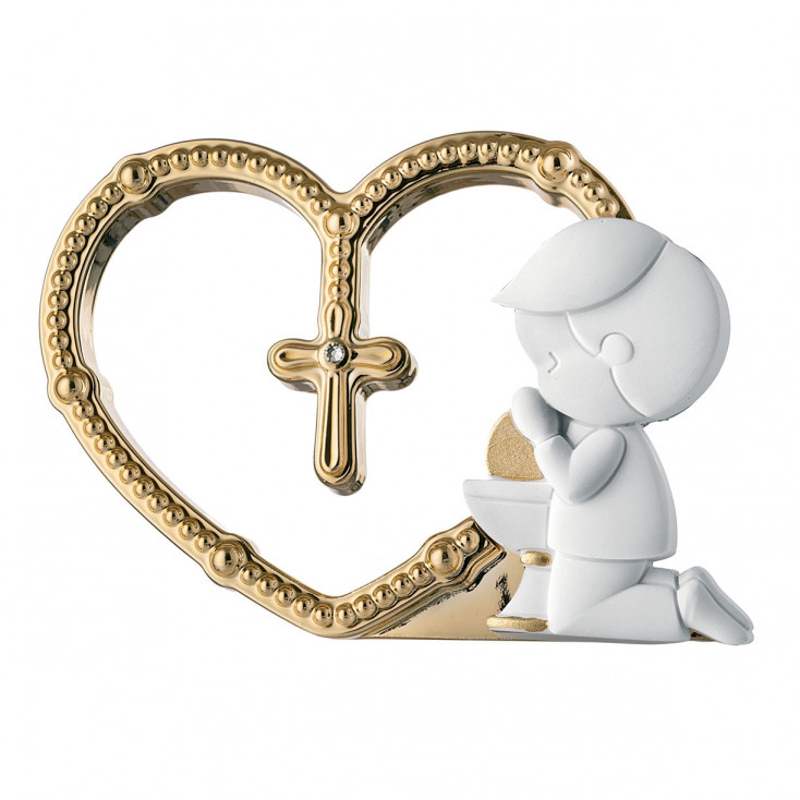 Bomboniera Comunione - statuina con bambino che prega