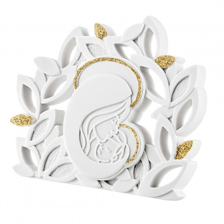 Bomboniera per battesimo - Scultura da tavolo con la maternità in marmorino