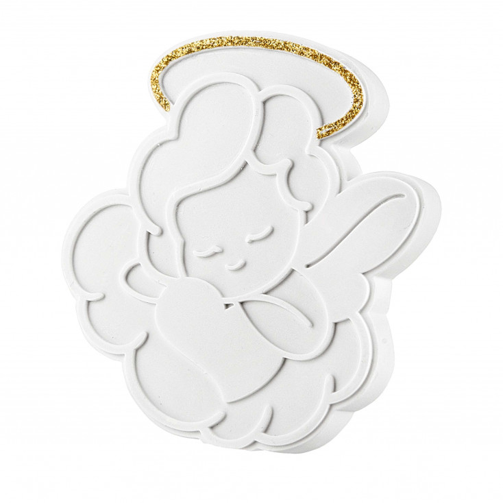 Bomboniera per battesimo - Scultura da tavolo in marmorino con angioletto