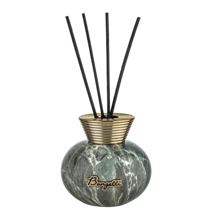 Bottiglia profumatore in marmo rotondo con bastoncini