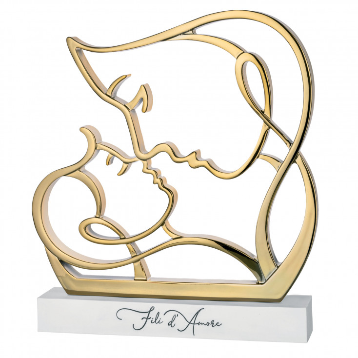 Scultura da tavolo piccola in marmorino con la maternità