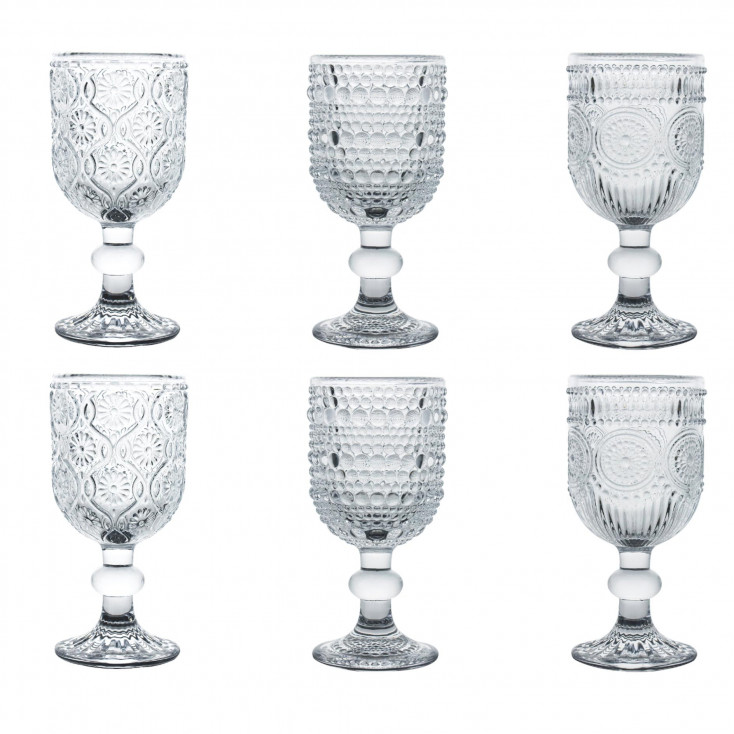 Set 6 bicchierini shot da liquore in vetro