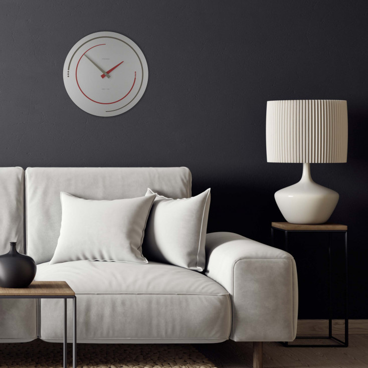 Orologio da parete in legno per soggiorno o cucina di design moderno