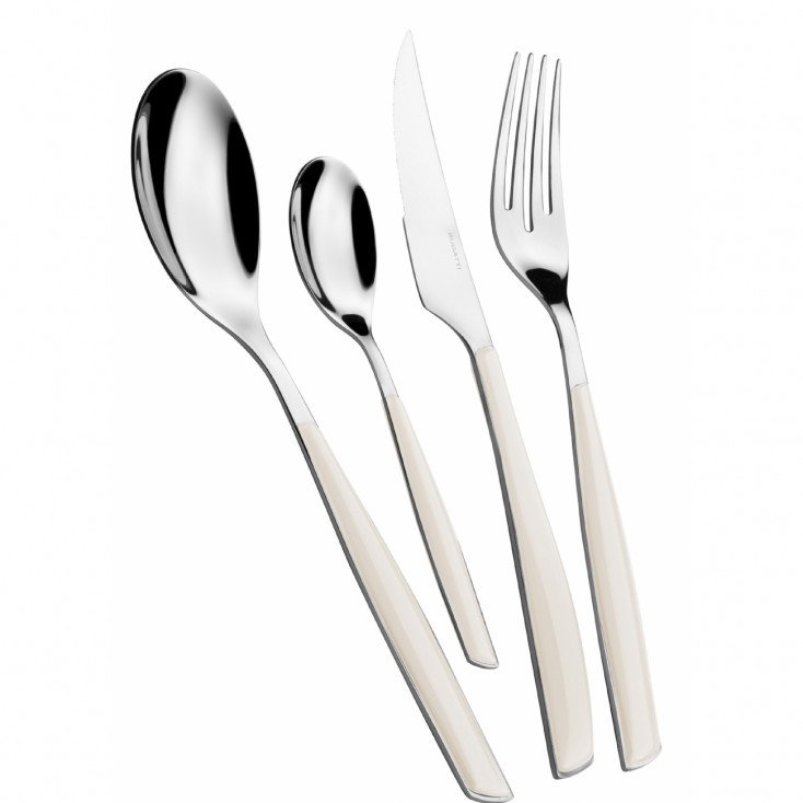 Posate da tavola in acciaio set 24pz linea "Glamour"