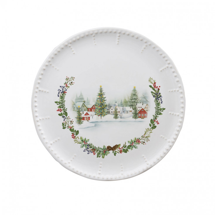 Piatto in ceramica a tema natalizio