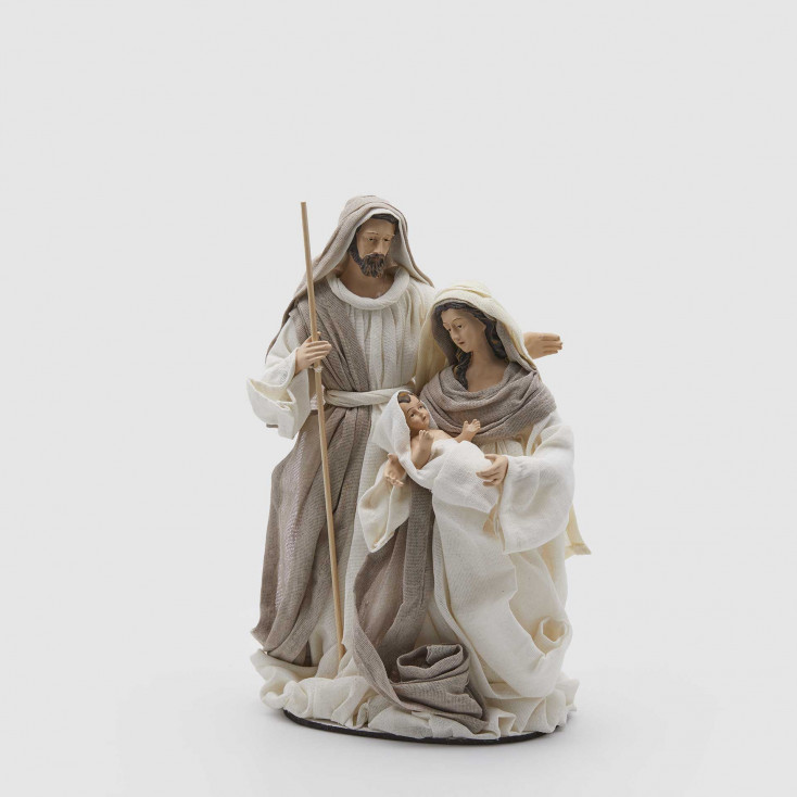 Addobbo natalizio statuina piccola della natività con base