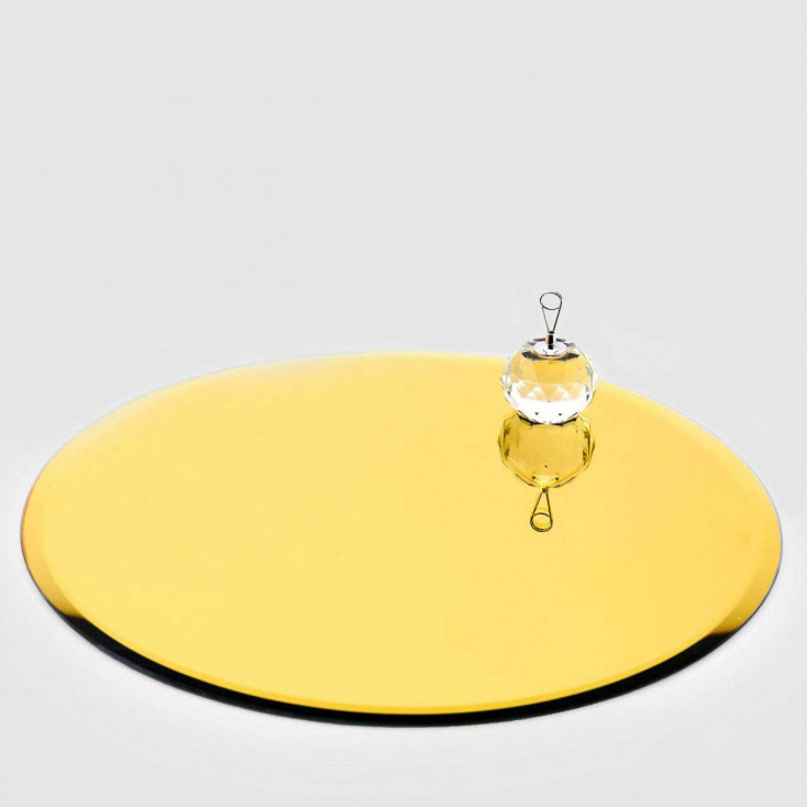 Base specchiata grande rotonda dal design moderno ed elegante