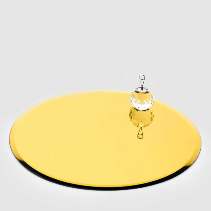 Base specchiata media rotonda dal design moderno ed elegante