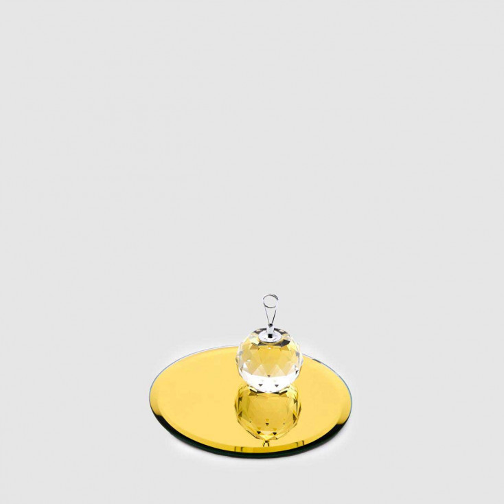 Base specchiata mini rotonda dal design moderno ed elegante